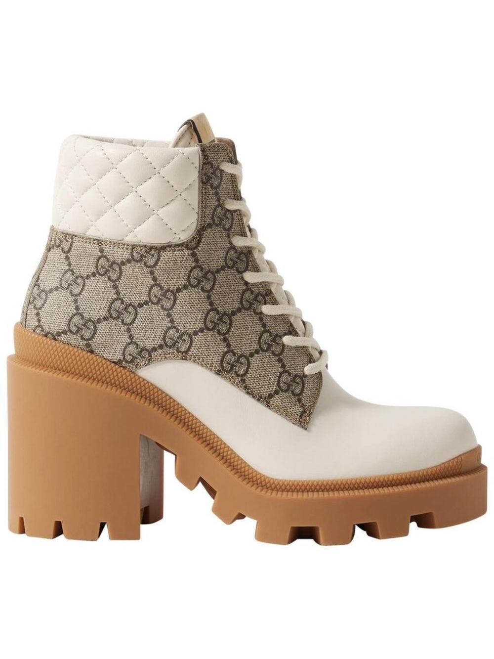 GUCCI Trip GG logo supreme lace up ankle boots